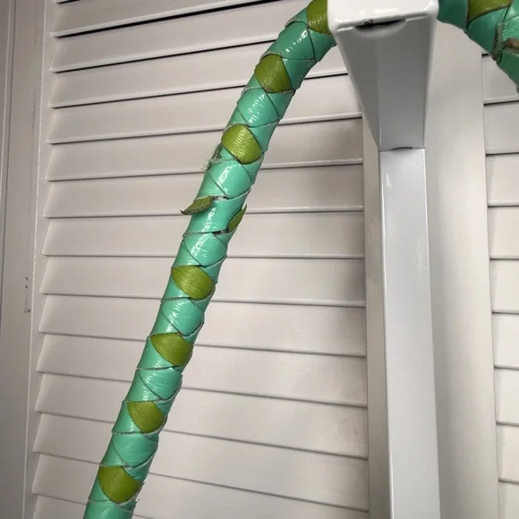 Vintage Consuela Leather Shoulder Tote Bag Teal With Colorful Flower Embroidery - Picture 7 of 16